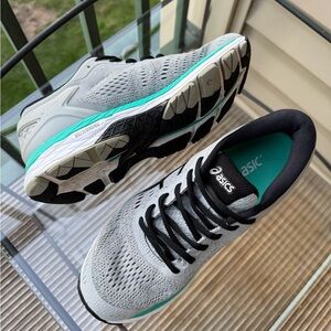 ASICS Gel-Kayano 24 Women’s Running Shoes Gray Teal US 7.5 EU 39